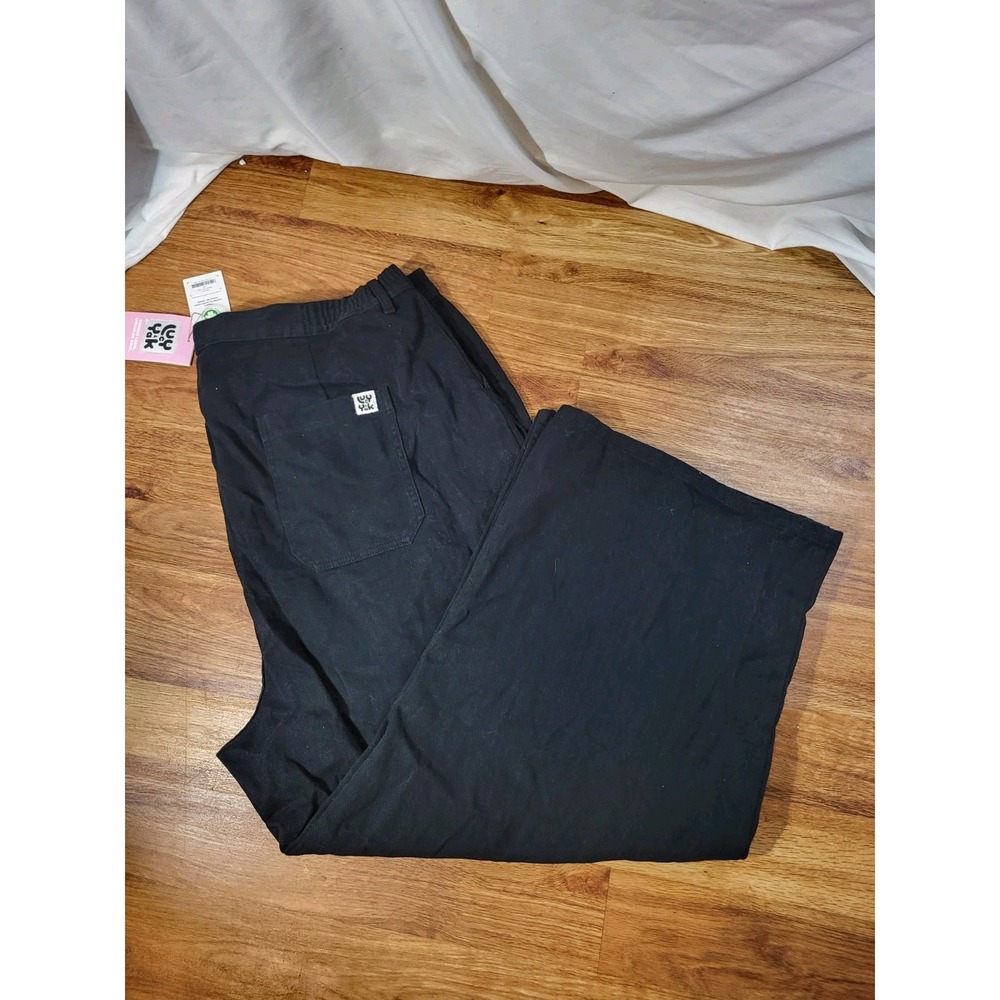 New Lucy & Yak Cole Wide-Leg Denim Jeans Women's US Size W50/R Black